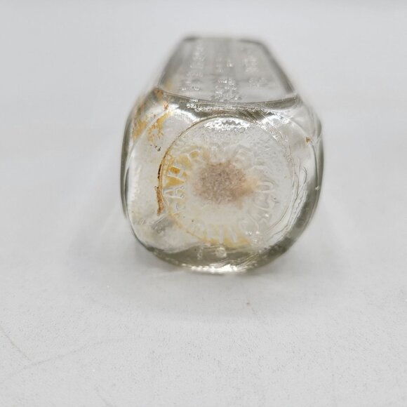 Antique Glass Bottles Clear Embossed Set of 3 - Picture 7 of 12